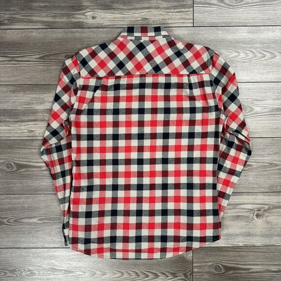 Fjallraven Red and Black Plaid Casual Button Down Shirt - Picture 2 of 5
